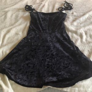 Black velvet dress